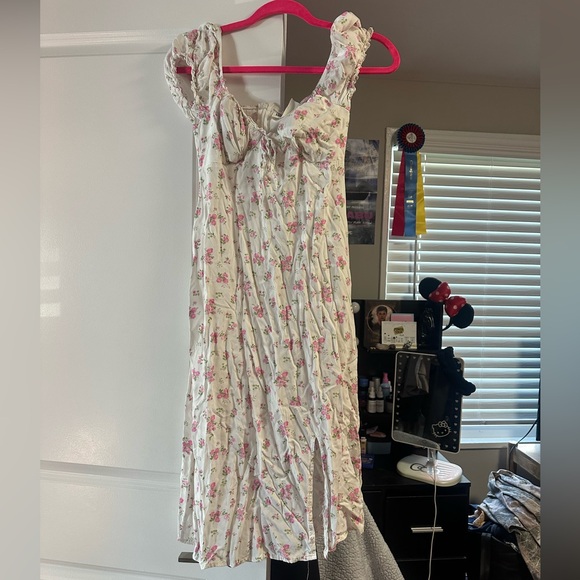 Floral White and Pink Women's Dress - Picture 1 of 1
